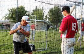 Angels Scout works batting cage